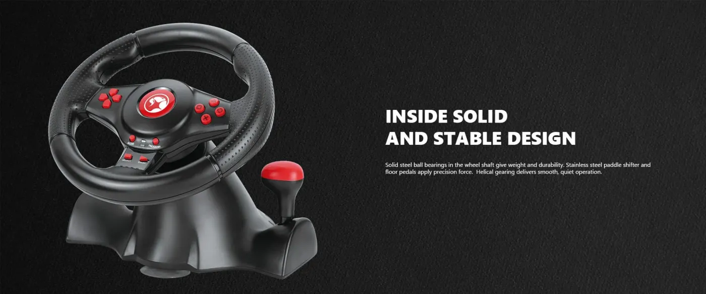 MARVO GT-903 Onaga 30 racing wheel viewed at an angle