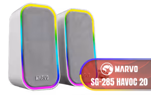 MARVO Havoc 20 Gaming Speakers Grey - Image 1