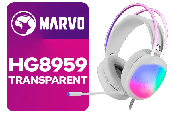 MARVO HG8959 RGB Transparent Wired Gaming Headset