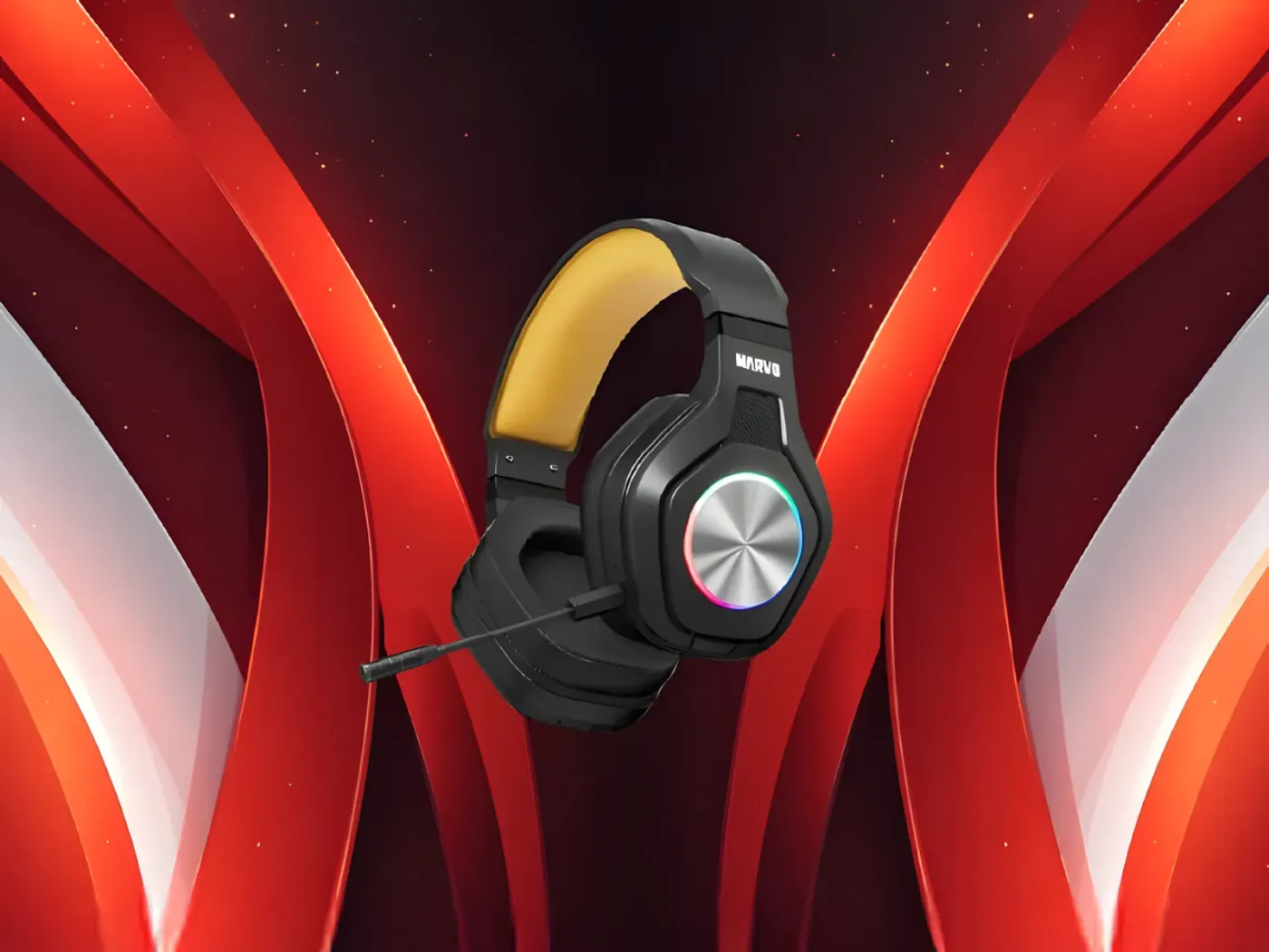 Gaming headset featuring powerful 50mm drivers for immersive stereo audio