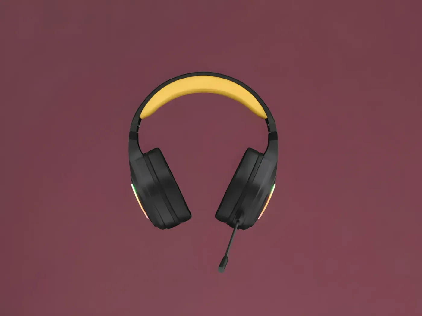Gaming headset showcasing static RGB lighting for a premium look