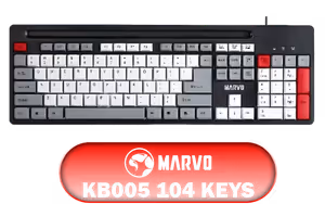 Marvo KB005 104 Keys Office Keyboard - Image 1