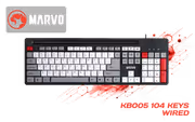Marvo KB005 104-Key Wired Office Keyboard — 12 Shortcuts - image 1
