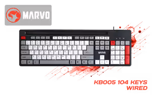 Marvo KB005 104 Keys Office Keyboard - Image 1