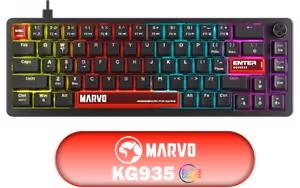 MARVO KG935 Mechanical Gaming Keyboard Linear Switch MARVO KG935 Mechanical Gaming Keyboard Linear Switch - Image 1