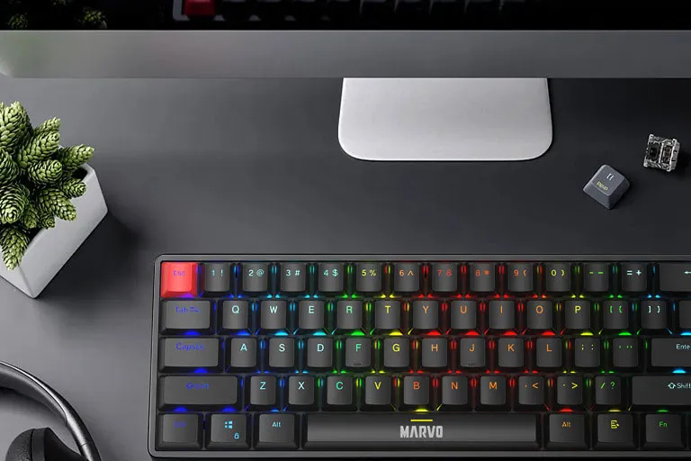 Dynamic RGB Backlighting of MARVO KG933G Saber 61 Keyboard