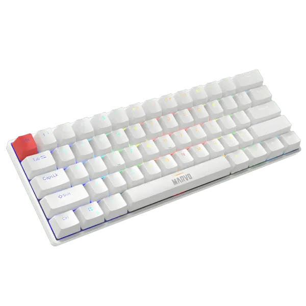 MARVO KG933G Saber 61 Mechanical Gaming Keyboard - 60% Red Switch