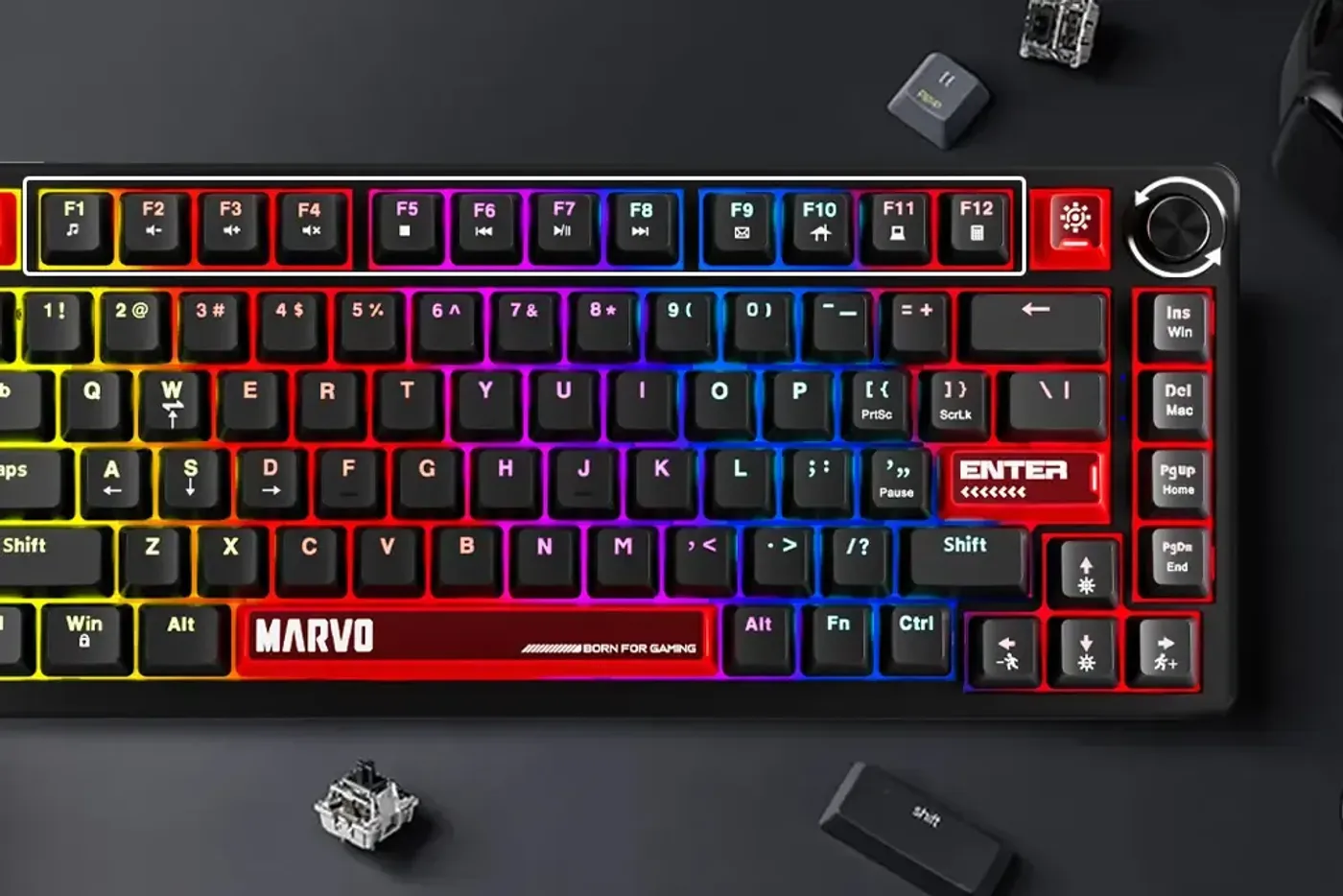 Compact MARVO KG935 keyboard layout