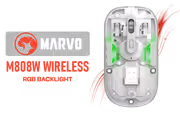 MARVO M808W Wireless RGB Mouse — 1600 DPI, 6 Buttons - image 1