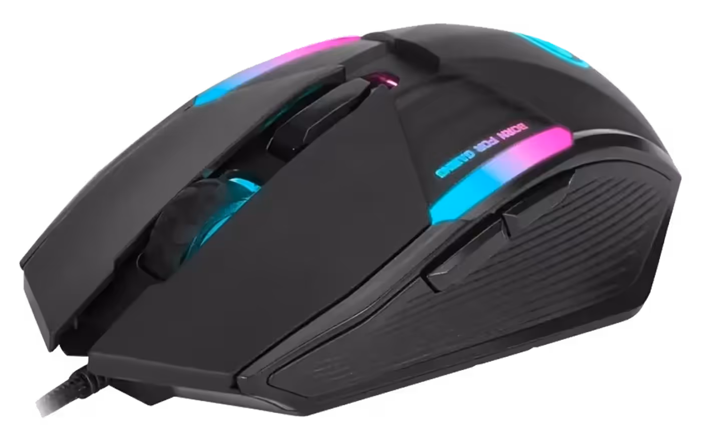 Gaming mouse featuring six programmable buttons for quick commands