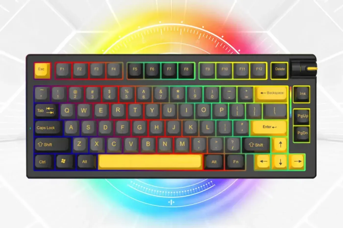 RGB backlighting lit across the MARVO Meqa KG958W keys