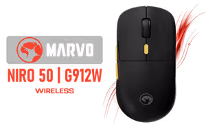 MARVO Niro 50 G912W Wireless Gaming Mouse Black MARVO Niro 50 G912W Wireless Gaming Mouse Black - Image 1