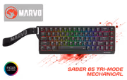 Marvo Saber 65 Tri-Mode Black Mechanical 65% Keyboard - image 1