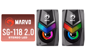 MARVO SG-118 Stereo LED Gaming Speakers - Image 1