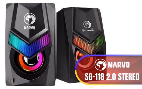 MARVO SG-118 Stereo LED Gaming Speakers MARVO SG-118 Stereo LED Gaming Speakers - Image 1