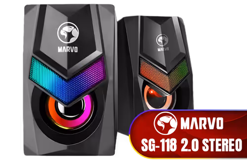 MARVO SG-118 Stereo LED Gaming Speakers - Image 1