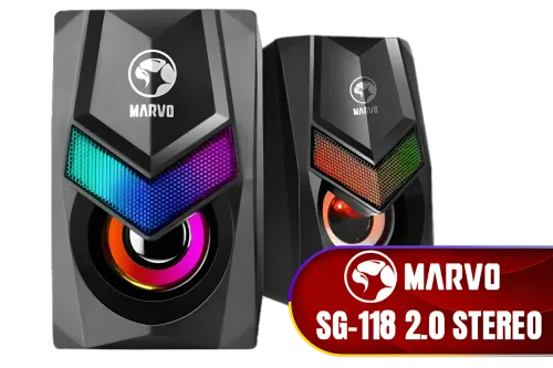 MARVO SG-118 Stereo LED Gaming Speakers MARVO SG-118 Stereo LED Gaming Speakers - Image 1