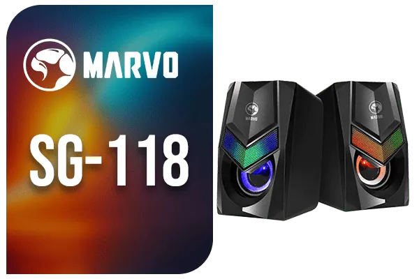 MARVO SG-118 Stereo LED Gaming Speakers