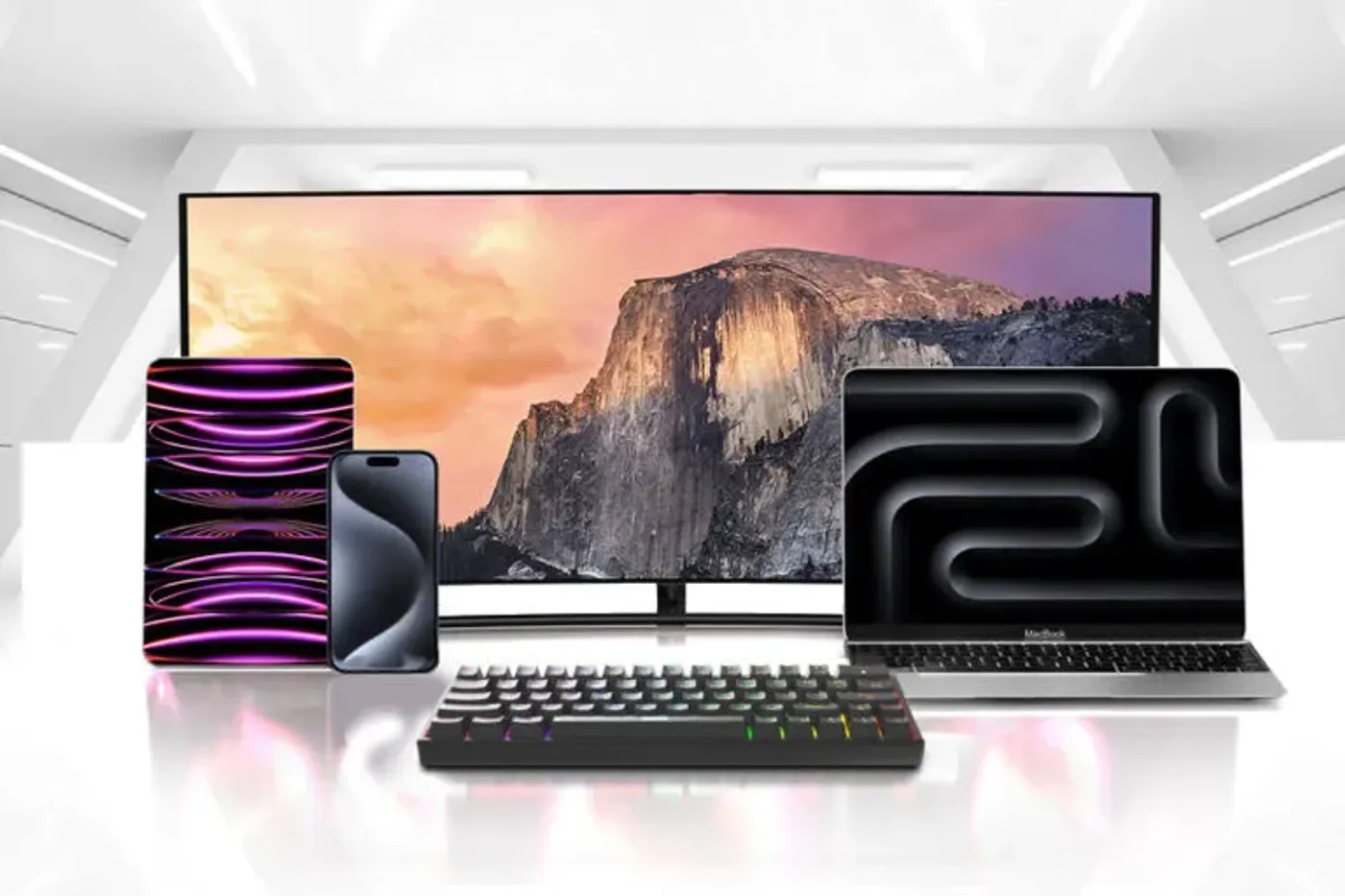 Connection controls and USB-C port on the MARVO KG955W Shogo 63 keyboard