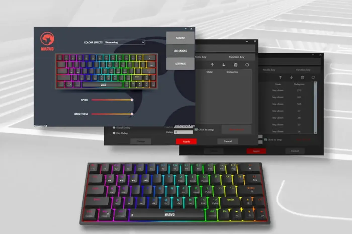 MARVO KG955W Shogo 63 keyboard with its detachable USB Type-C cable