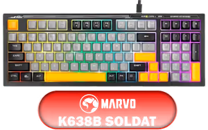 MARVO Soldat K638B Membrane Gaming Keyboard - Image 1