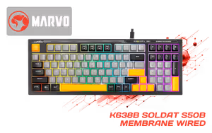 MARVO Soldat K638B Membrane Gaming Keyboard MARVO Soldat K638B Membrane Gaming Keyboard - Image 1