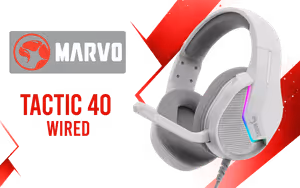 marvo-tactic-40-rgb-gaming-headset-white marvo-tactic-40-rgb-gaming-headset-white - Image 1