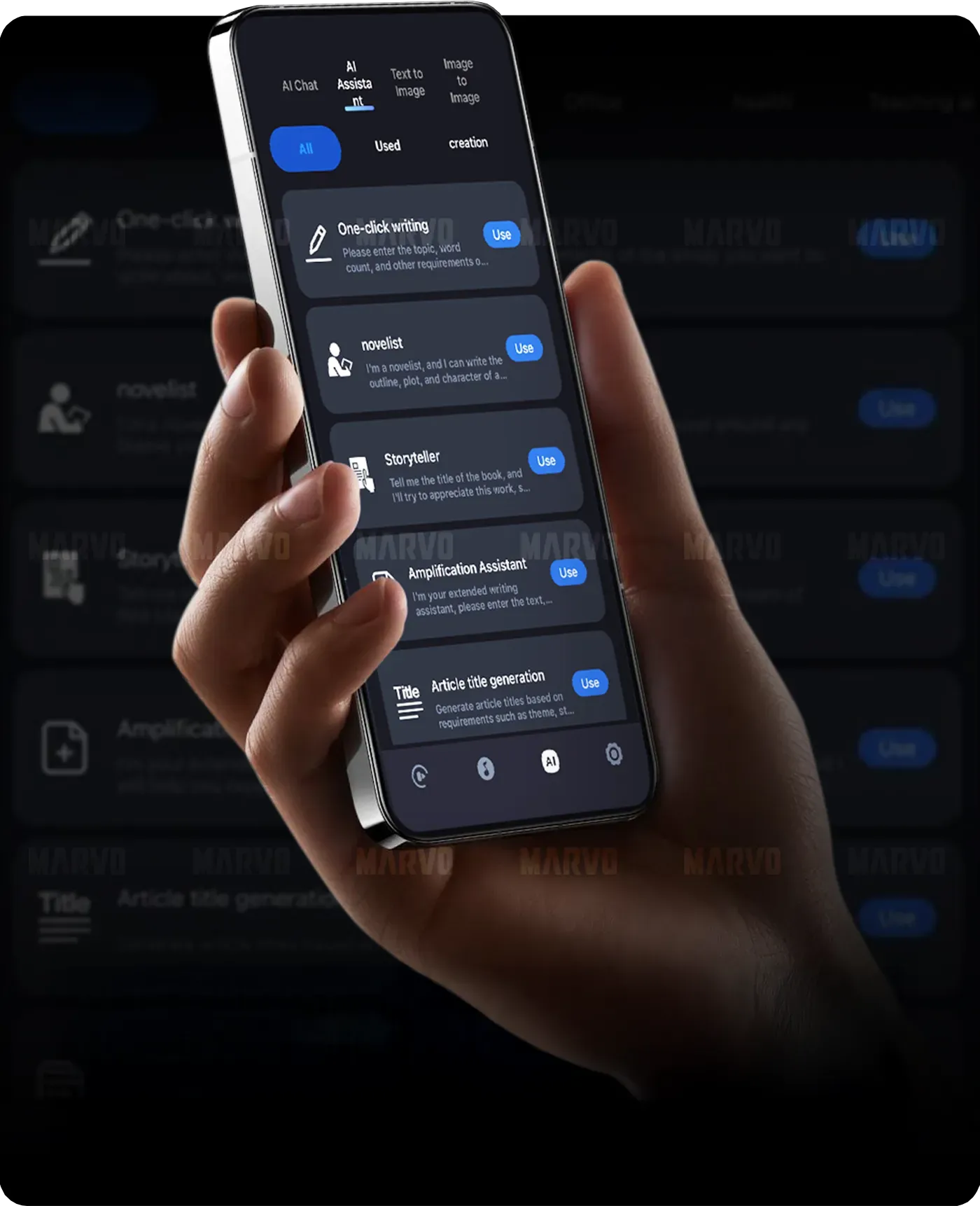 MARVO TS6389 AI Pro earphones with AI record classification in the companion app