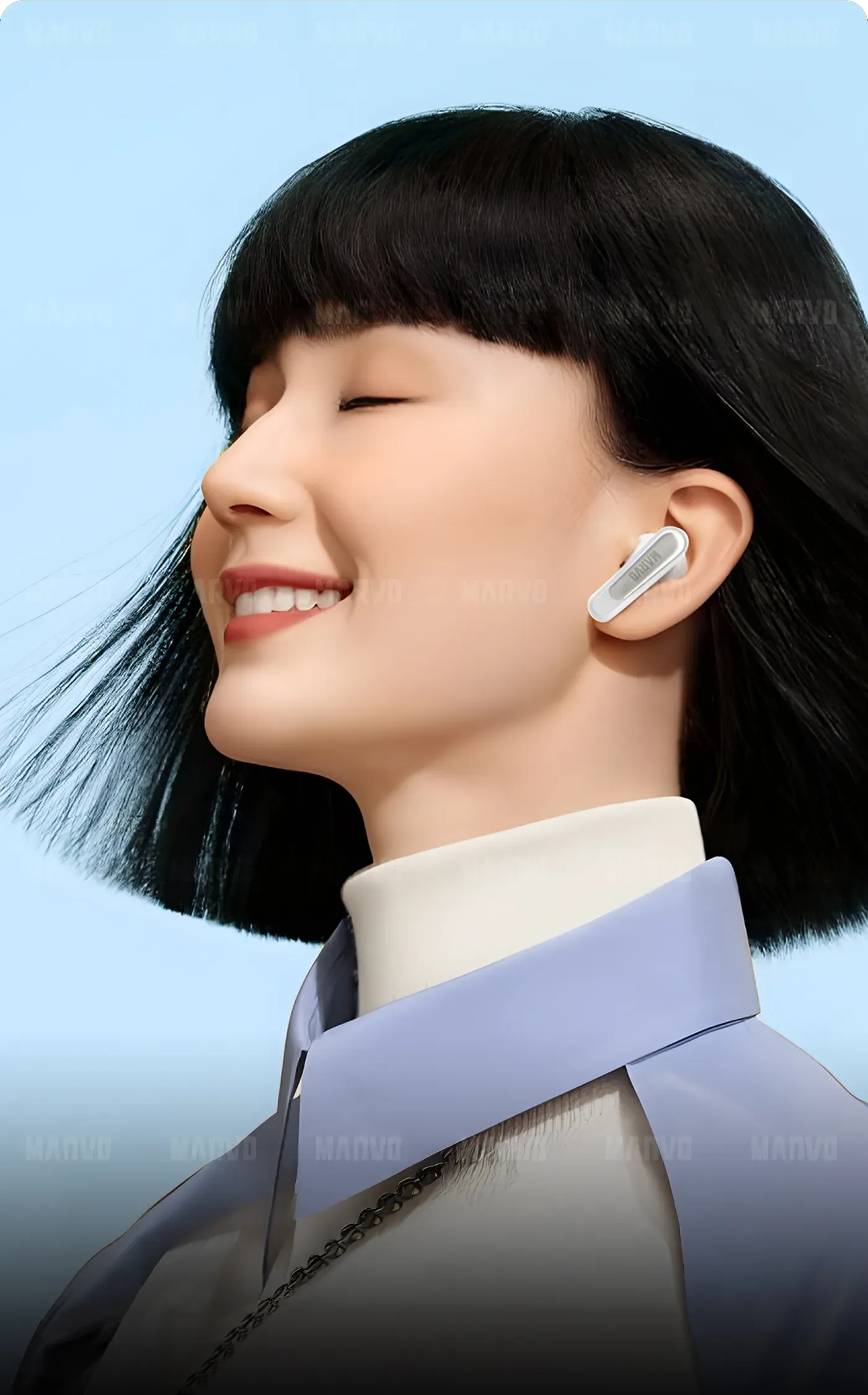 MARVO TS6389 AI Pro earphones highlighting the 10mm dynamic driver