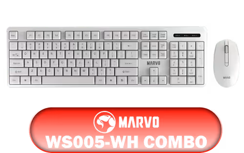 marvo-ws005-wh-wireless-mouse-keyboard-combo - Image 1