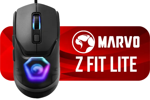 MARVO Z Fit Lite 12000 DPI Gaming Mouse - Black