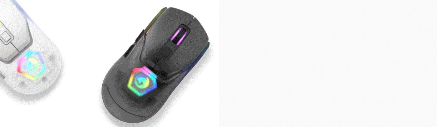 3-zone RGB lighting illuminated on the MARVO Z Fit Pro gaming mouse