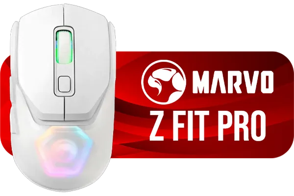 MARVO Z Fit Pro Wireless Gaming Mouse - White