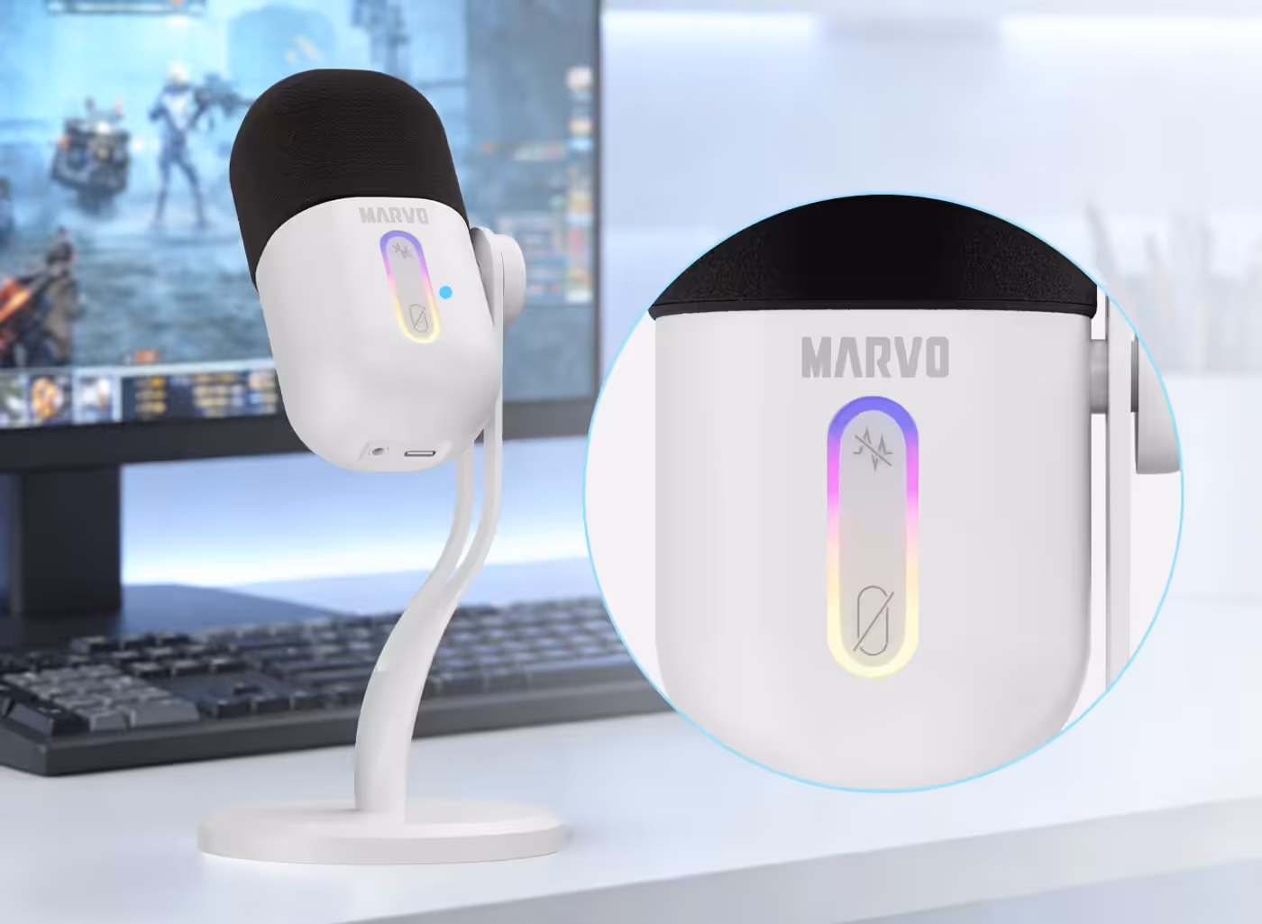 Blast 50 White cardioid condenser capsule for clear voice capture