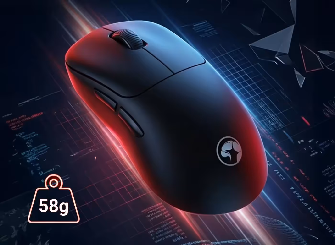 Lightweight NIRO B40 mouse designed for comfortable quick movements