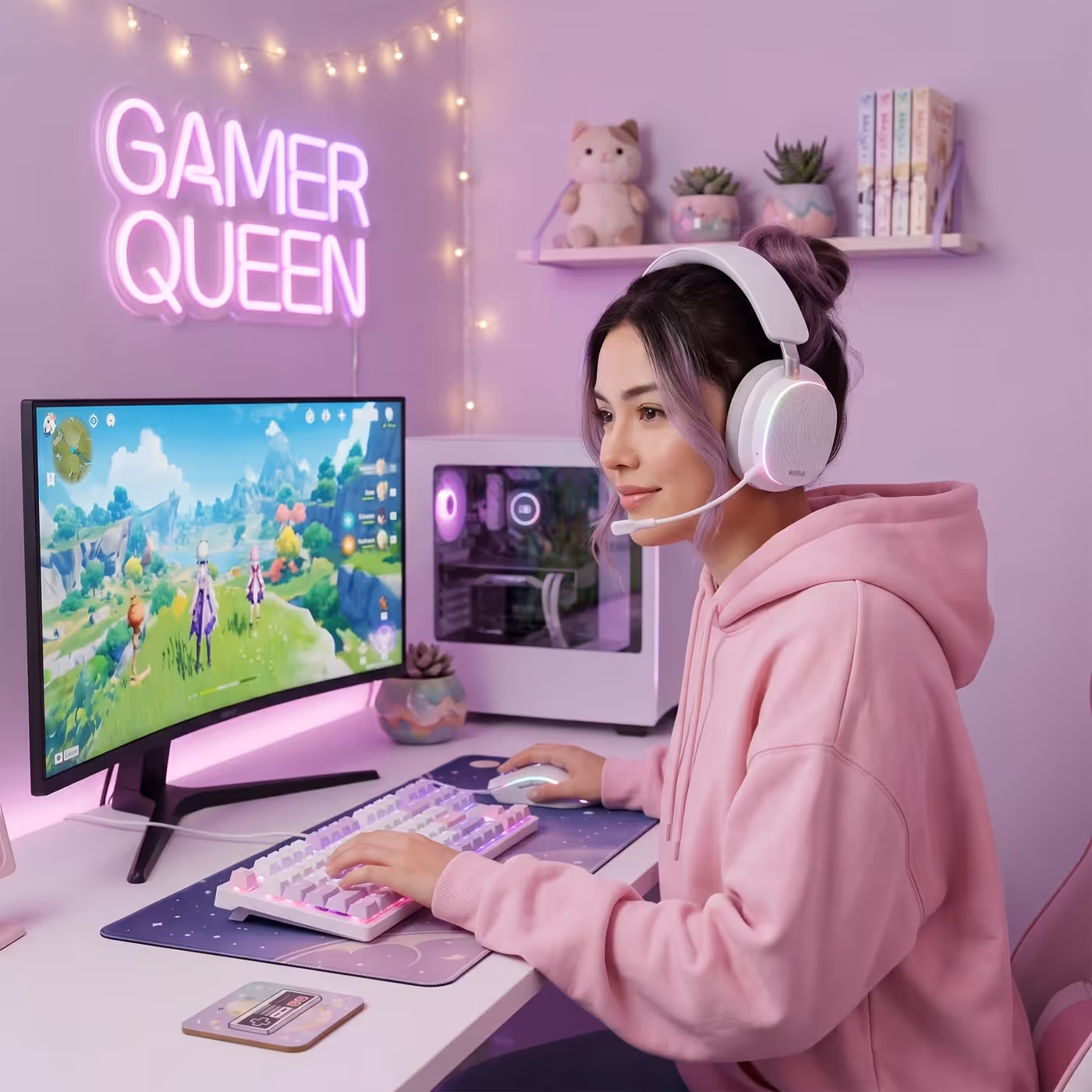 MARVO Pulz 90W headset with detachable omnidirectional gaming microphone