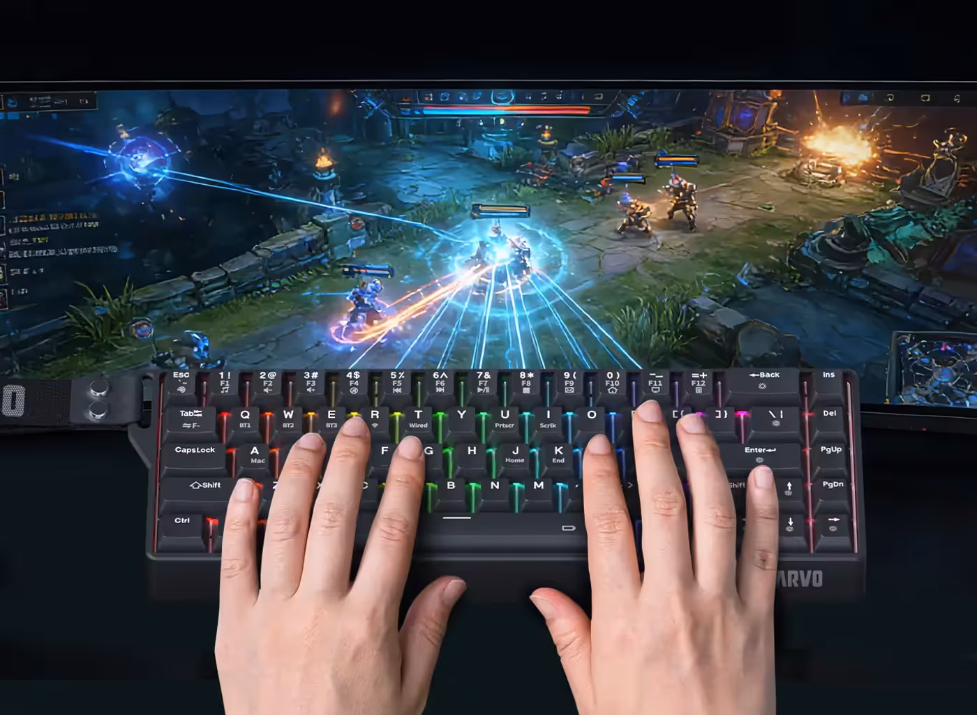 SABER 65W mechanical keyboard designed for high-performance gaming and reliability