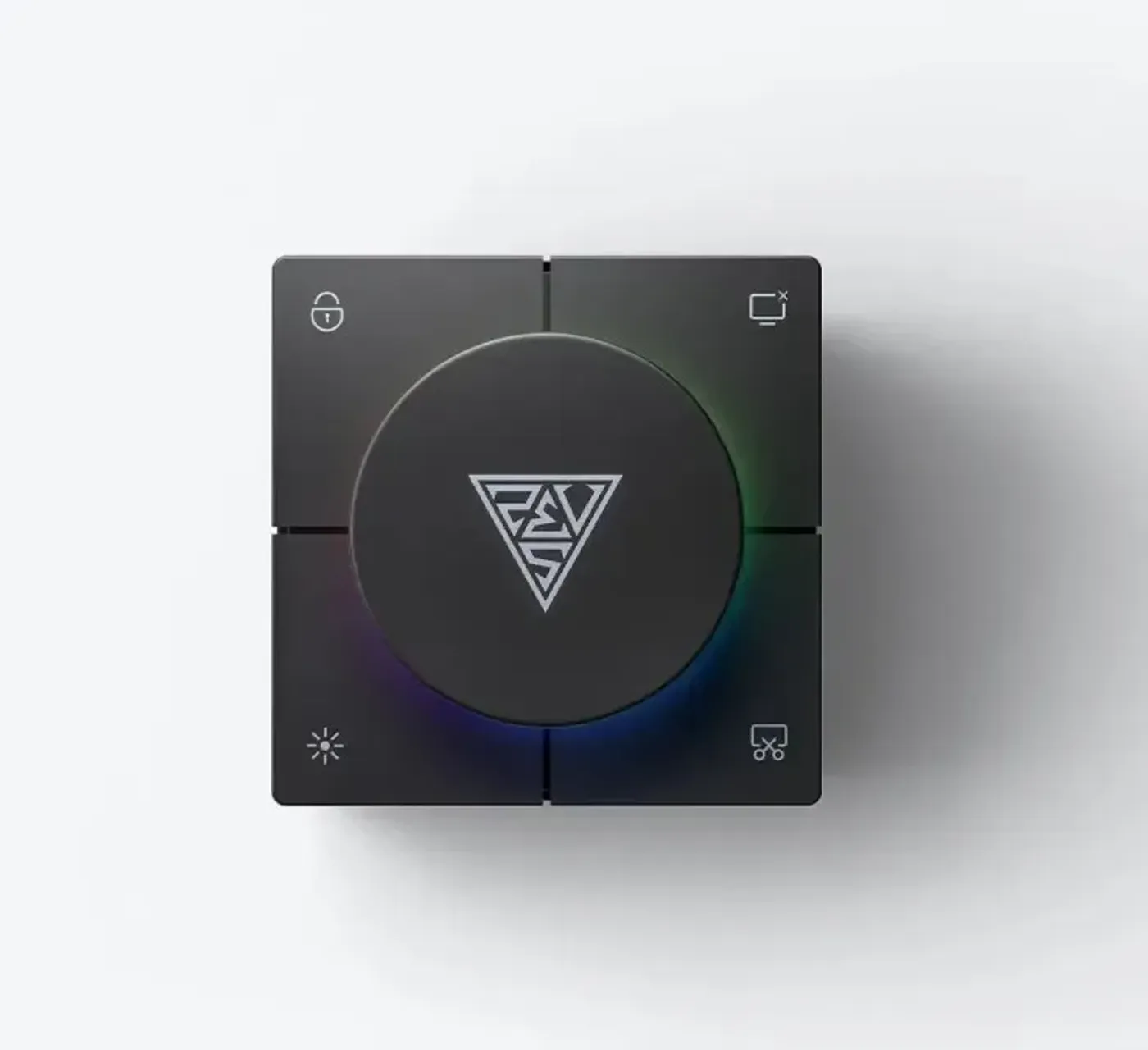 Quick access shortcut keys with integrated atmospheric lighting for system control