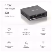 MERCUSYS MS105GP 5-Port Gigabit PoE+ Switch — 65W Budget - image 4