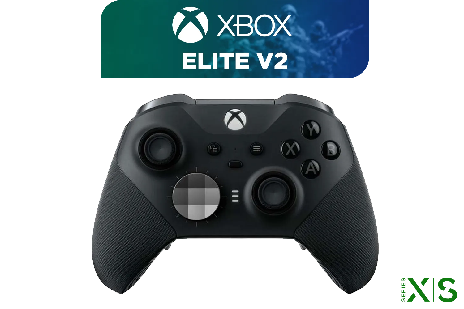 Microsoft Xbox Elite Wireless Controller V2 / Wrap-Around Rubberized Grip / 3.5mm Stereo Headset Jack / Shorter Hair Trigger Locks / Compatible for Xbox Series X|S, Xbox One, Android And iOS / FST-00004