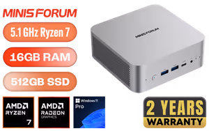 MINISFORUM AI X1 255 Ryzen 7 Mini PC MINISFORUM AI X1 255 Ryzen 7 Mini PC - Image 1