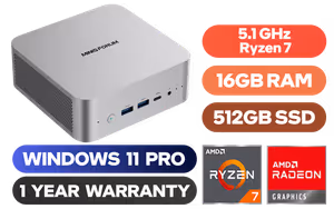 MINISFORUM AI X1 255 Ryzen 7 Mini PC MINISFORUM AI X1 255 Ryzen 7 Mini PC - Image 1