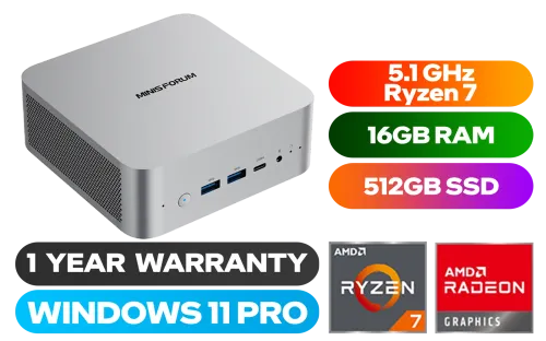 MINISFORUM AI X1 255 Ryzen 7 Mini PC - Image 1