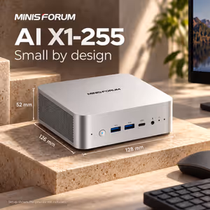 MINISFORUM AI X1-255 Mini PC — Ryzen 7, 16GB DDR5, 512GB SSD - image 5