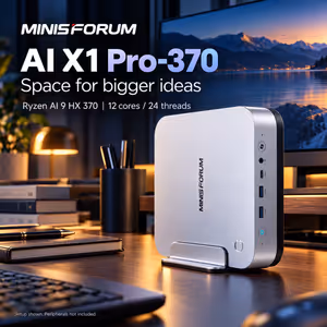 MINISFORUM AI X1 Pro-370 Mini PC — Ryzen AI 9 HX 370, 96GB DDR5 - image 2