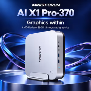 MINISFORUM AI X1 Pro-370 Mini PC — Ryzen AI 9 HX 370, 96GB DDR5 - image 5