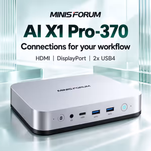 MINISFORUM AI X1 Pro-370 Mini PC — Ryzen AI 9 HX 370, 96GB DDR5 - image 6