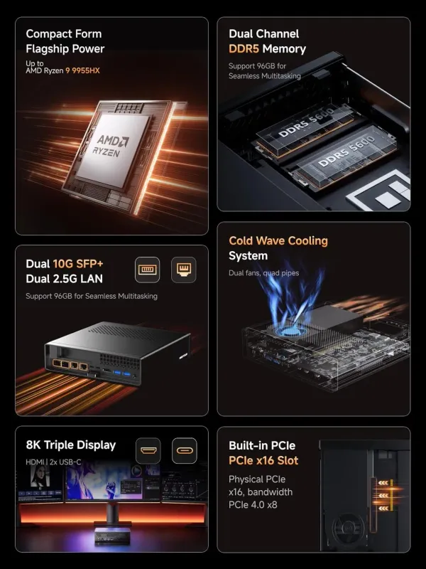 MINISFORUM MS-A2 MS-A2-9955 Ryzen 9 Mini PC — 64GB/1TB | Evetech
