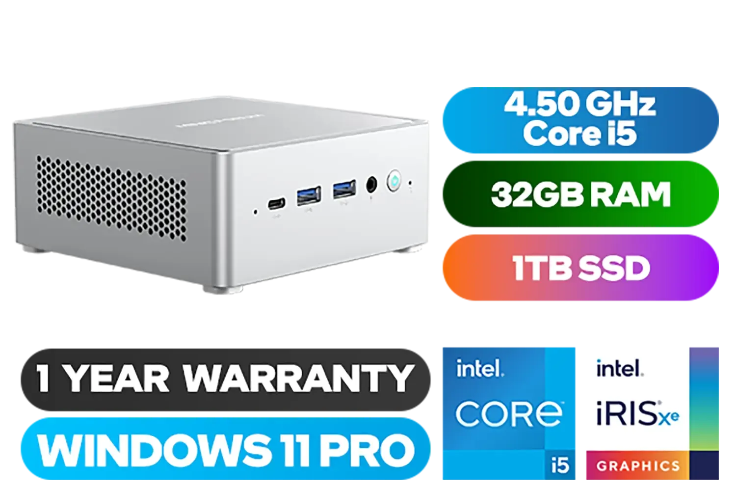 MINISFORUM Mini PC NAB6 Lite Intel Core i5-12600H,12 Cores 16 Threads,up to 4.5GHz 32GB RAM DDR4 1TB PCIe4.0 SSD Dual 2.5 G RJ45 LAN Mini Desktop Computer,2 x HDMI,7 x USB Port,WiFi 6,BT5.2 / NAB6-Lite