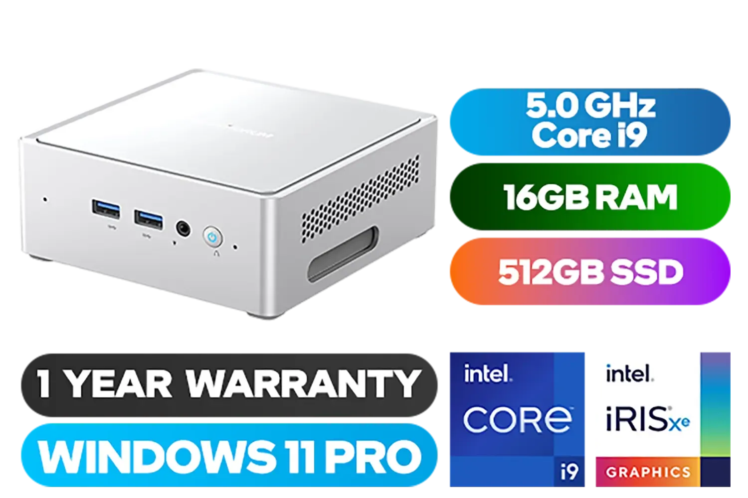 MINISFORUM NAB9 Plus Mini PC with Intel Core i9 12900HK(14C/20T, up to 5.0GHz),Mini Computer Intel lris Xe Graphics 512GB PCIe4.0 SSD 16GB DDR4,OCuLink,Triple Display with HDMI+DP+USB4, 5xUSB Port,2.5G / NAB9-Plus-16GB-512GB